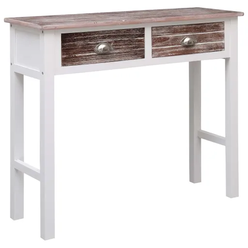 Mesa Consola de Madera Marrón 90x30x77 cm