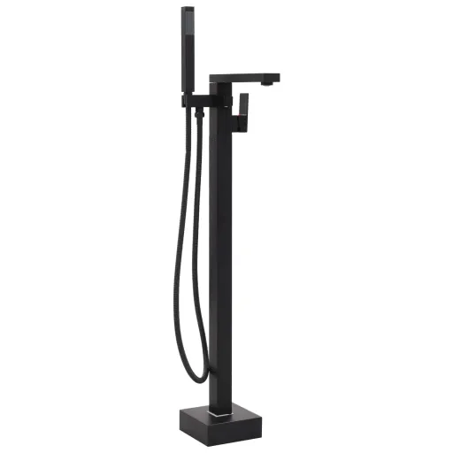 Grifo Para Bañera de Pie Acero Inoxidable Negro 90 cm