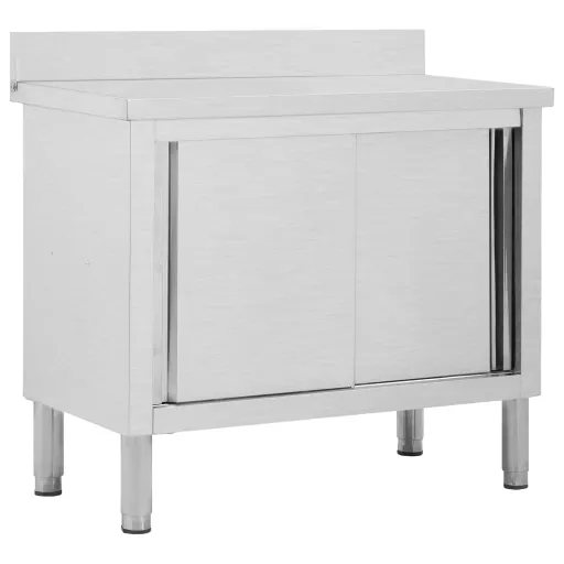 Mesa de Trabajo Puertas Correderas Acero Inox 100x50x(95-97)