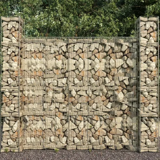 Muro de Gaviones Con Cubierta Acero Galvanizado 600x50x200 cm