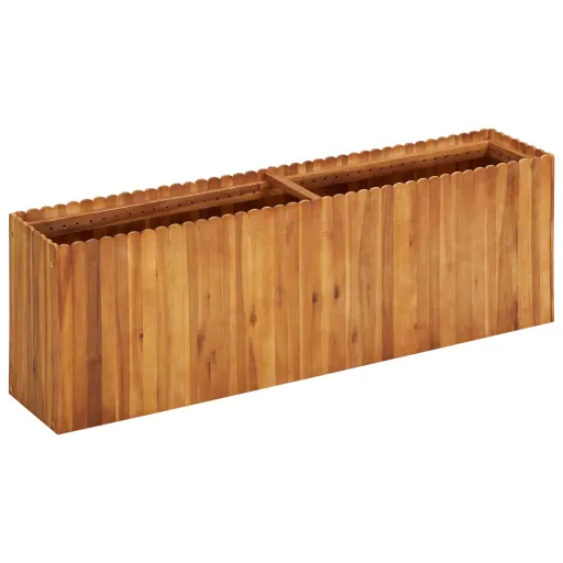 Arriate de Madera Maciza de Acacia 150x30x50 cm