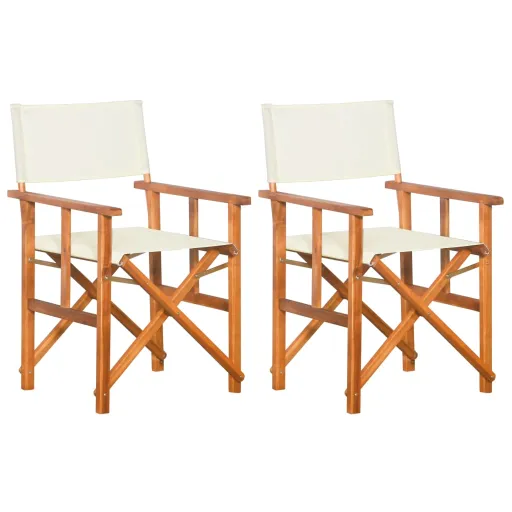 Sillas de Director 2 Unidades Madera Maciza de Acacia