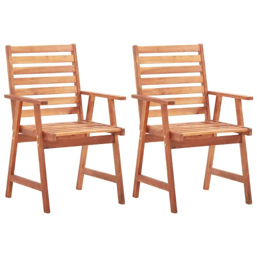 Sillas de Comedor de Exterior 2 Uds Madera Maciza de Acacia