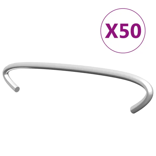 Ganchos de Gaviones 50 Unidades Acero Galvanizado 10 cm