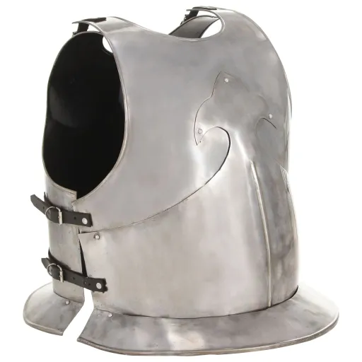 Réplica de Coraza de Armadura Medieval LARP Acero Plateado