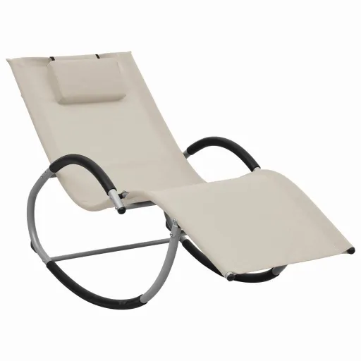 Tumbona Con Almohada Textileno Crema