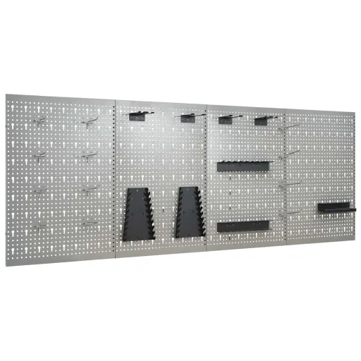 Tableros de Clavijas Para Pared 4 Unidades Acero 40x58 cm