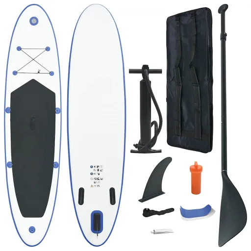 Set de Paddel Surf Tabla SUP Inflable Azul y Blanco
