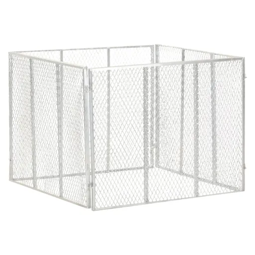 Compostador de Jardín Hierro Galvanizado 100x100x77 cm