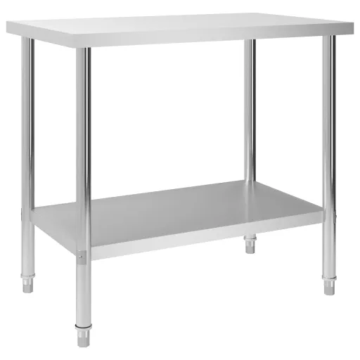Mesa de Trabajo Para Cocina Acero Inoxidable 100x60x85 cm