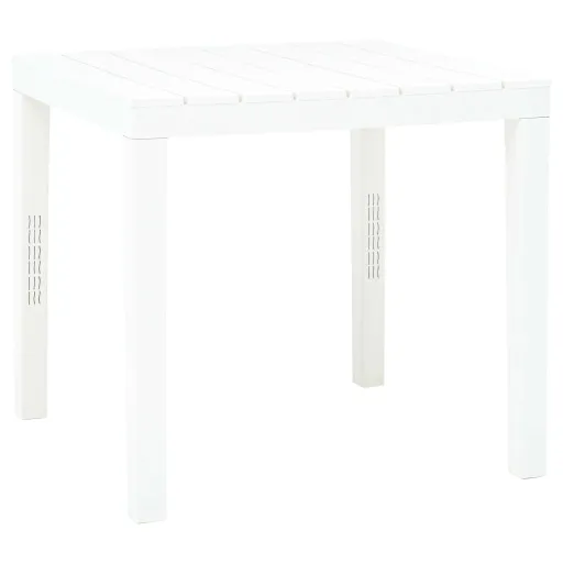 Mesa de Jardín de Plástico Blanco 78x78x72 cm