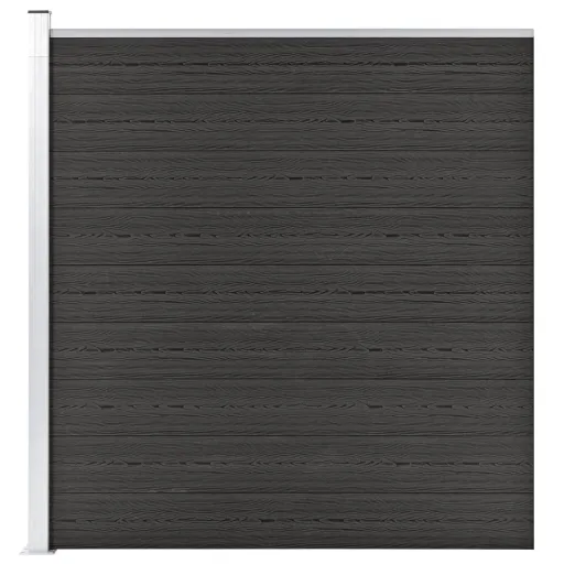 Valla de Jardín de WPC Gris 175x186 cm