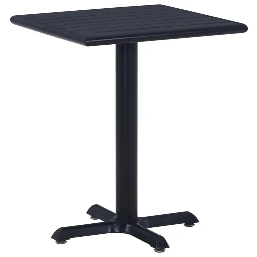 Mesa de Jardín Negra 60x60x75 cm