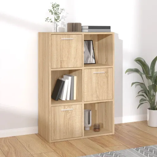 Armario Almacenamiento Madera Contrachapada Roble 60x29,5x90 cm