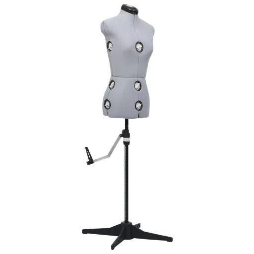 Maniquí de Sastre Ajustable Mujer Gris Talla S 33-40