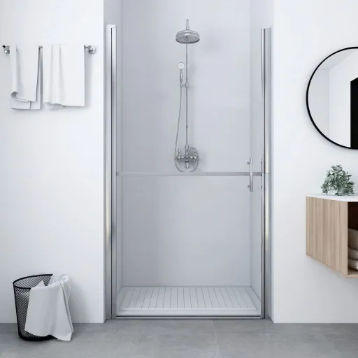 Puerta de Ducha de Vidrio Templado 91x195 cm