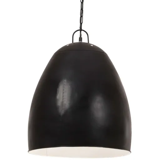Lámpara Colgante Industrial Redonda Negra 25 W 42 cm E27