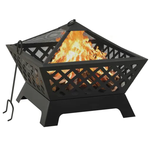 Brasero Con Atizador Acero XXL 64 cm