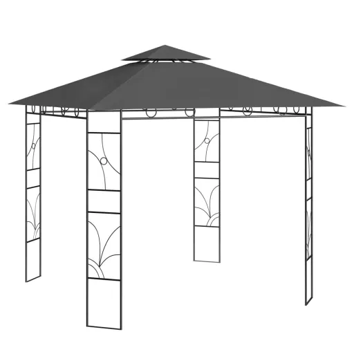 Cenador Gris Antracita 3x3x2,7 m 160 g/m²