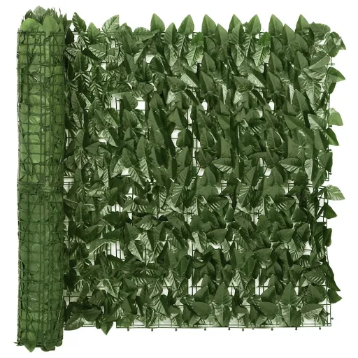 Toldo Para Balcón Con Hojas Verde Oscuro 500x75 cm