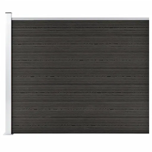 Panel de Valla WPC Gris 175x146 cm
