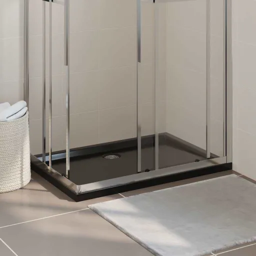 Plato de Ducha Rectangular ABS Negro 70x100 cm