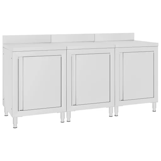 Mesa de Trabajo Comercial Mueble Acero Inoxidable 180x60x96 cm