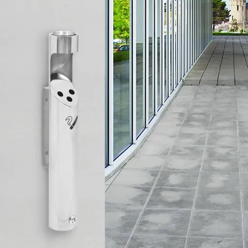 Cenicero de Pared de Acero Inoxidable