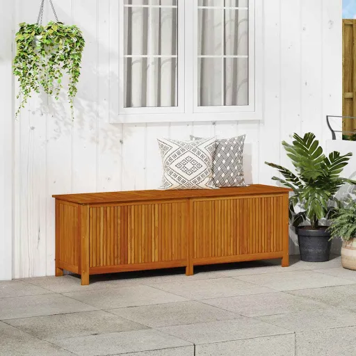 Caja de Almacenaje de Jardín Madera Maciza Acacia 175x50x58 cm