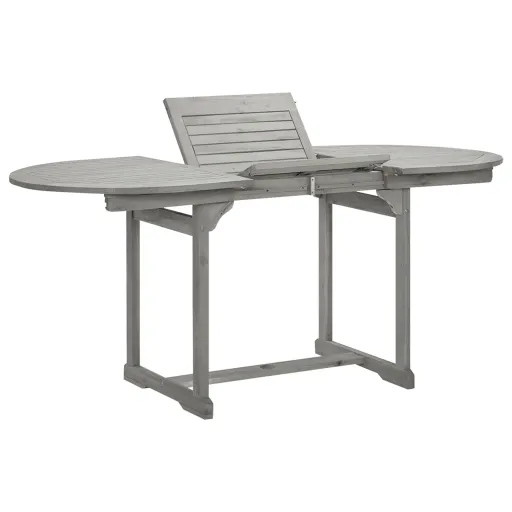 Mesa de Comedor Jardín Madera Maciza Acacia (120-170)X80x75 cm