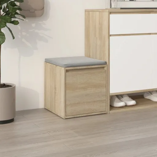 Cajón Taburete Madera Contrachapada Roble Sonoma 40,5x40x40 cm