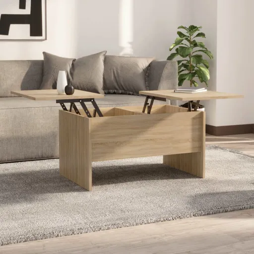 Mesa de Centro Madera de Ingeniería Roble Sonoma 80x50x42,5 cm