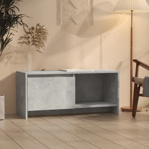 Mueble Para TV Madera Contrachapada Gris Hormigón 90x35x40 cm