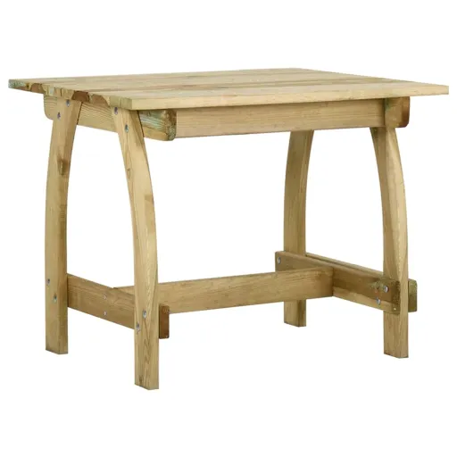Mesa de Jardín de Madera de Pino Impregnada 110x74x75 cm
