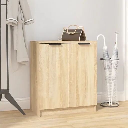 Mueble Zapatero Madera Contrachapada Roble Sonoma 59x35x70 cm