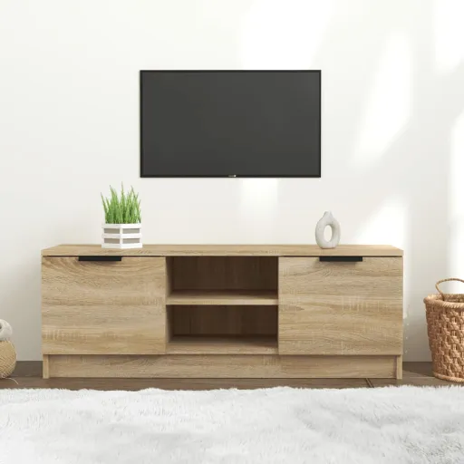 Mueble de TV Madera Contrachapada Roble Sonoma 102x35x36,5 cm