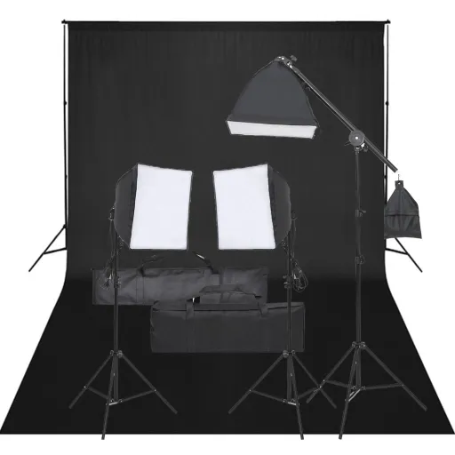 Kit de Estudio Fotográfico Con Set de Luces y Fondo