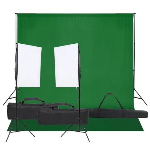 Kit de Estudio Fotográfico Con Set de Luces y Fondo
