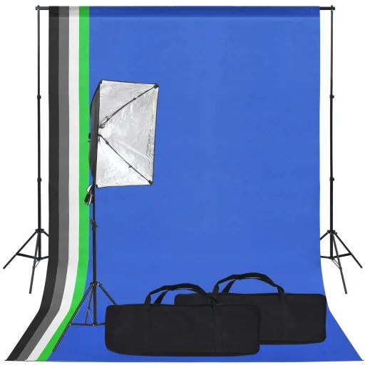Kit de Estudio Fotográfico Con Softbox y Fondo