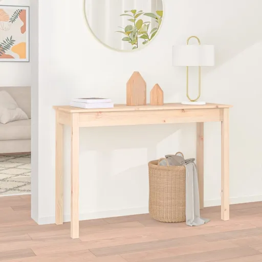 Mesa Consola Madera Maciza de Pino 110x40x75 cm