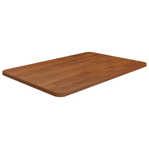 Encimera Baño Madera Maciza Tratada Marrón Oscuro 60x40x1,5 cm