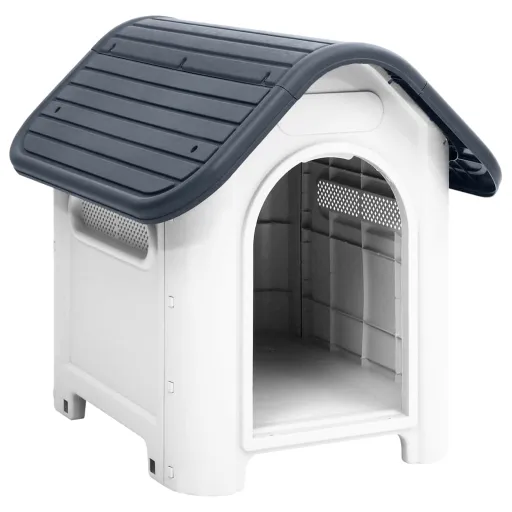 Casa Para Perro Gris 59x75x66 cm Polipropileno