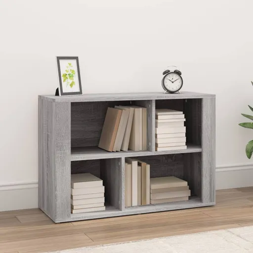 Aparador de Madera Contrachapada Gris Sonoma 80x30x54 cm