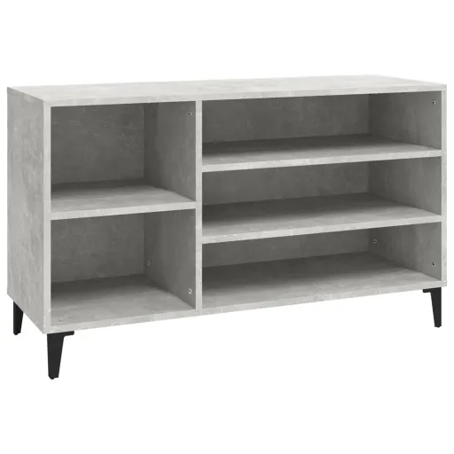Mueble Zapatero Madera Contrachapada Gris Hormigón 102x36x60 cm