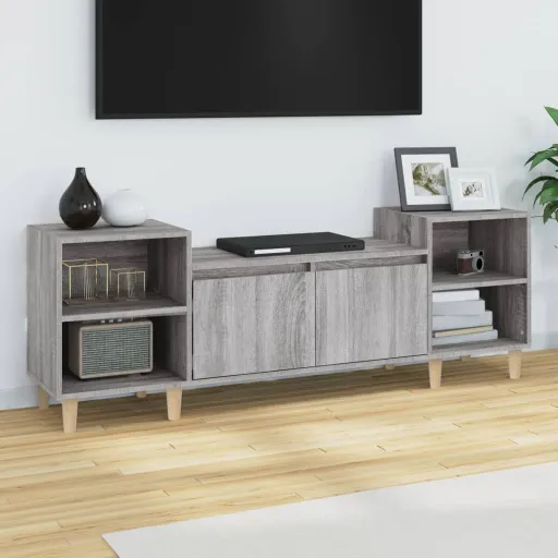 Mueble Para TV Madera Contrachapada Gris Sonoma 160x35x55 cm
