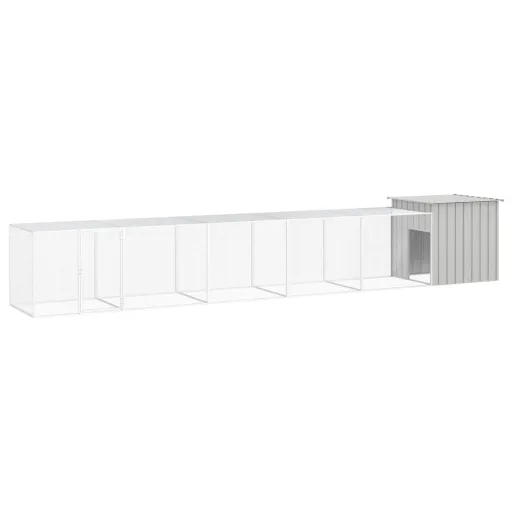 Gallinero de Acero Galvanizado Gris 600x91x100 cm