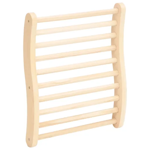 Respaldo de Sauna Madera Maciza de Pino en Forma de S