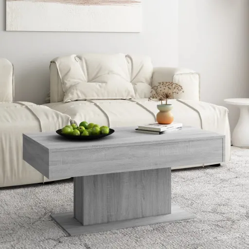 Mesa de Centro Madera de Ingeniería Gris Sonoma 96x50x45 cm