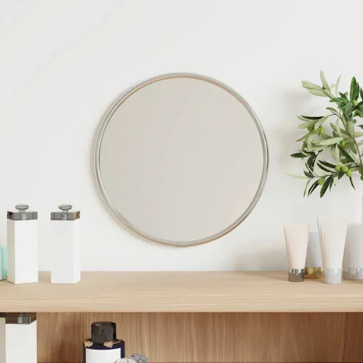 Espejo de Pared Redondo Plateado Ø20 cm
