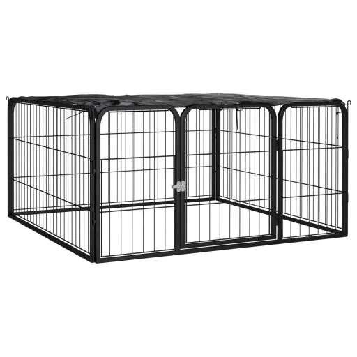 Corral Para Perros 4 Paneles Acero Con Recubrimiento en Polvo